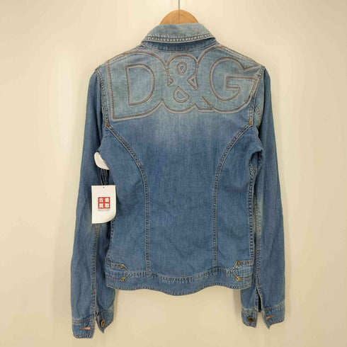 ディーアンドジードルチェアンドガッバーナ D&G DOLCE&GABBANA トルコ製 デニムジャケット Y2K レディース JPN:XS